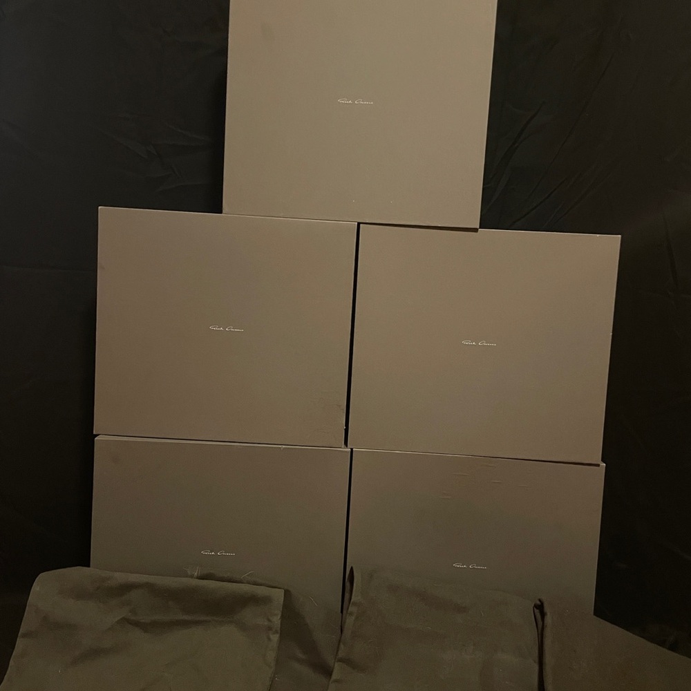 Rick Owens Gray Storage Boxes